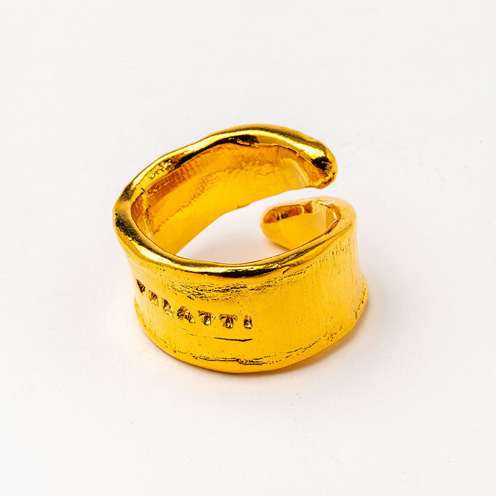 24k gold plated wrap open ring