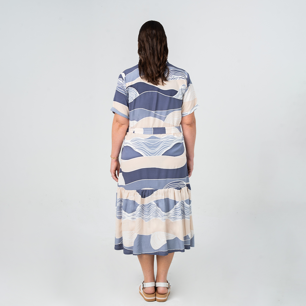 Batik Boutique Button Up Dress - Lavender Bukit