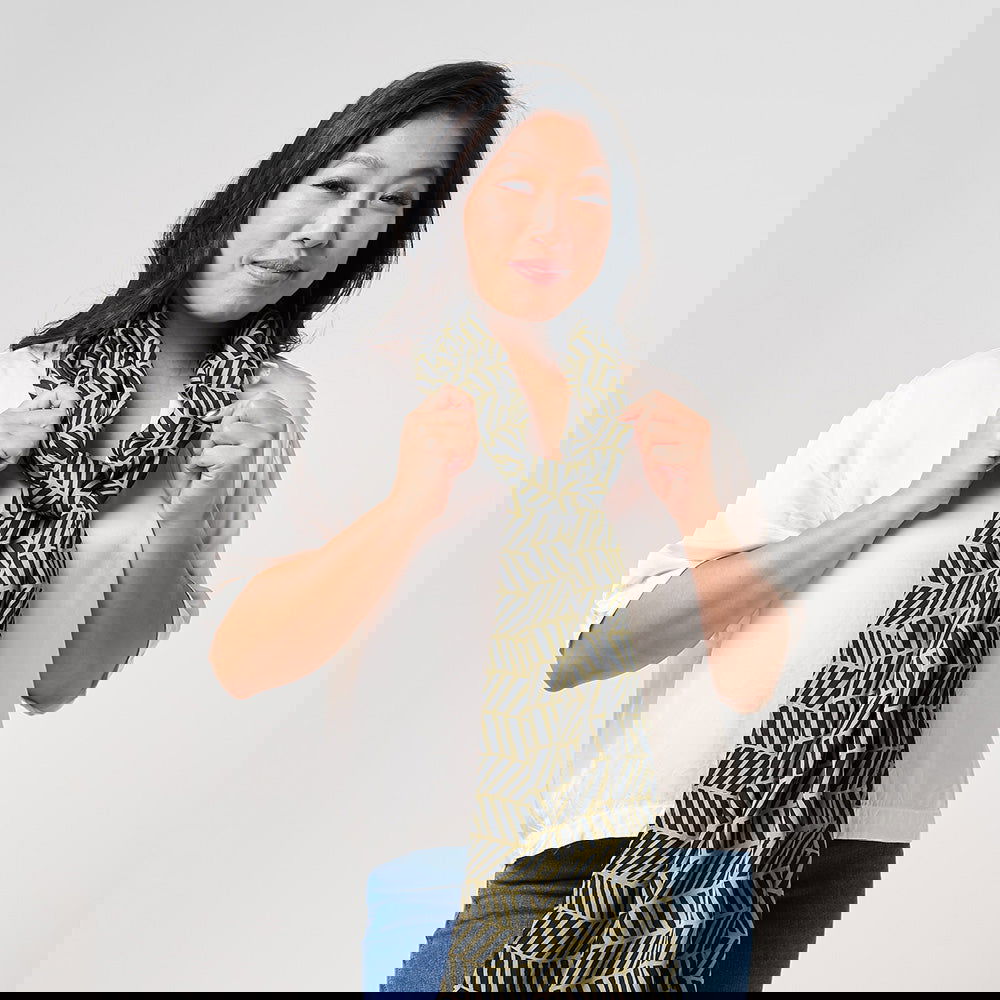 Batik Boutique Scarf - Black Banana Leaf