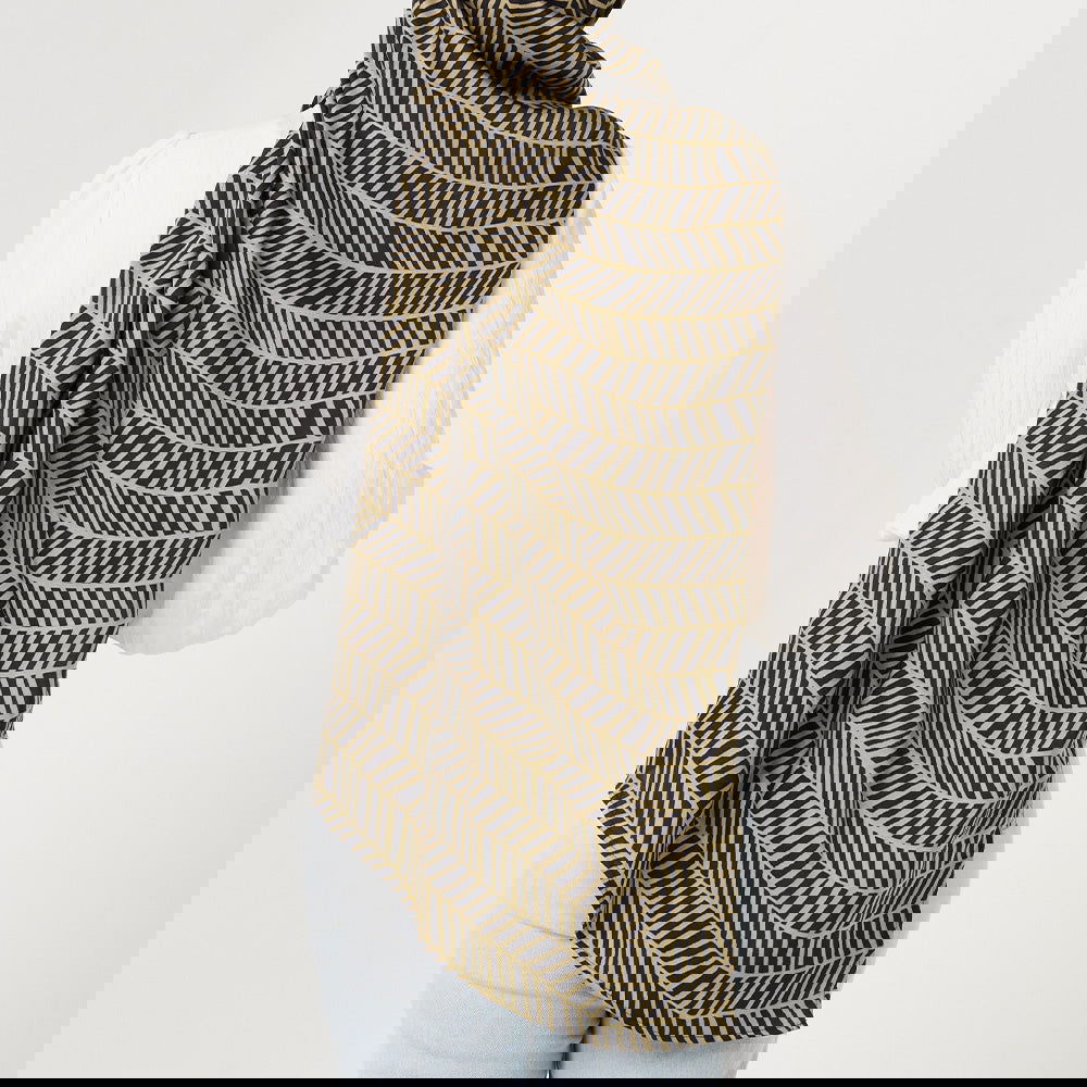 Batik Boutique Scarf - Black Banana Leaf