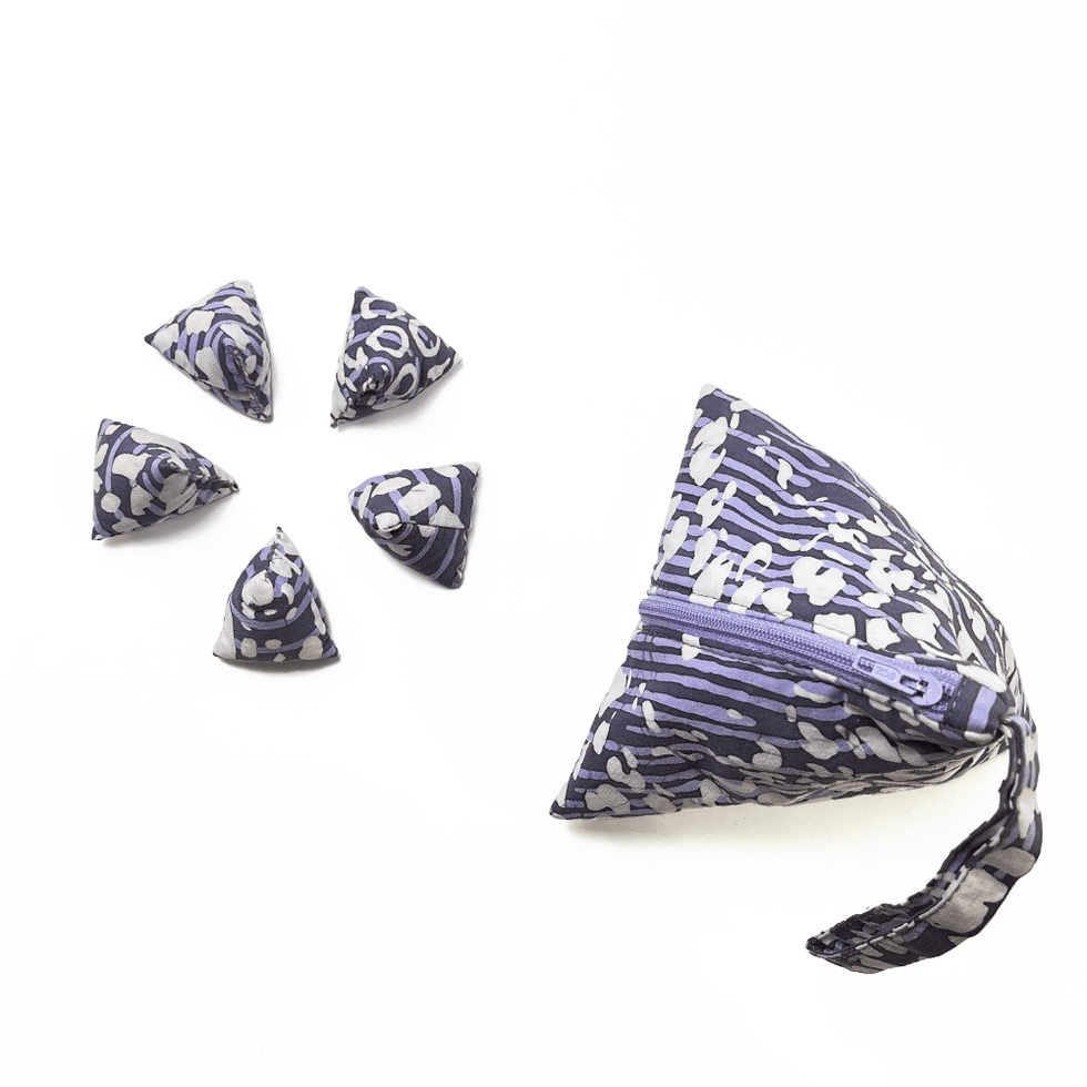 Batik Boutique Batu Seremban "Five Stones" - Lavender Bintik