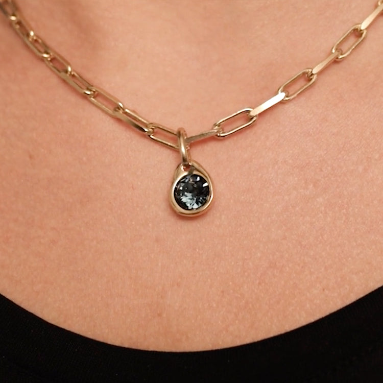 UNOde50 Charm Safiro Gold w Swarovski