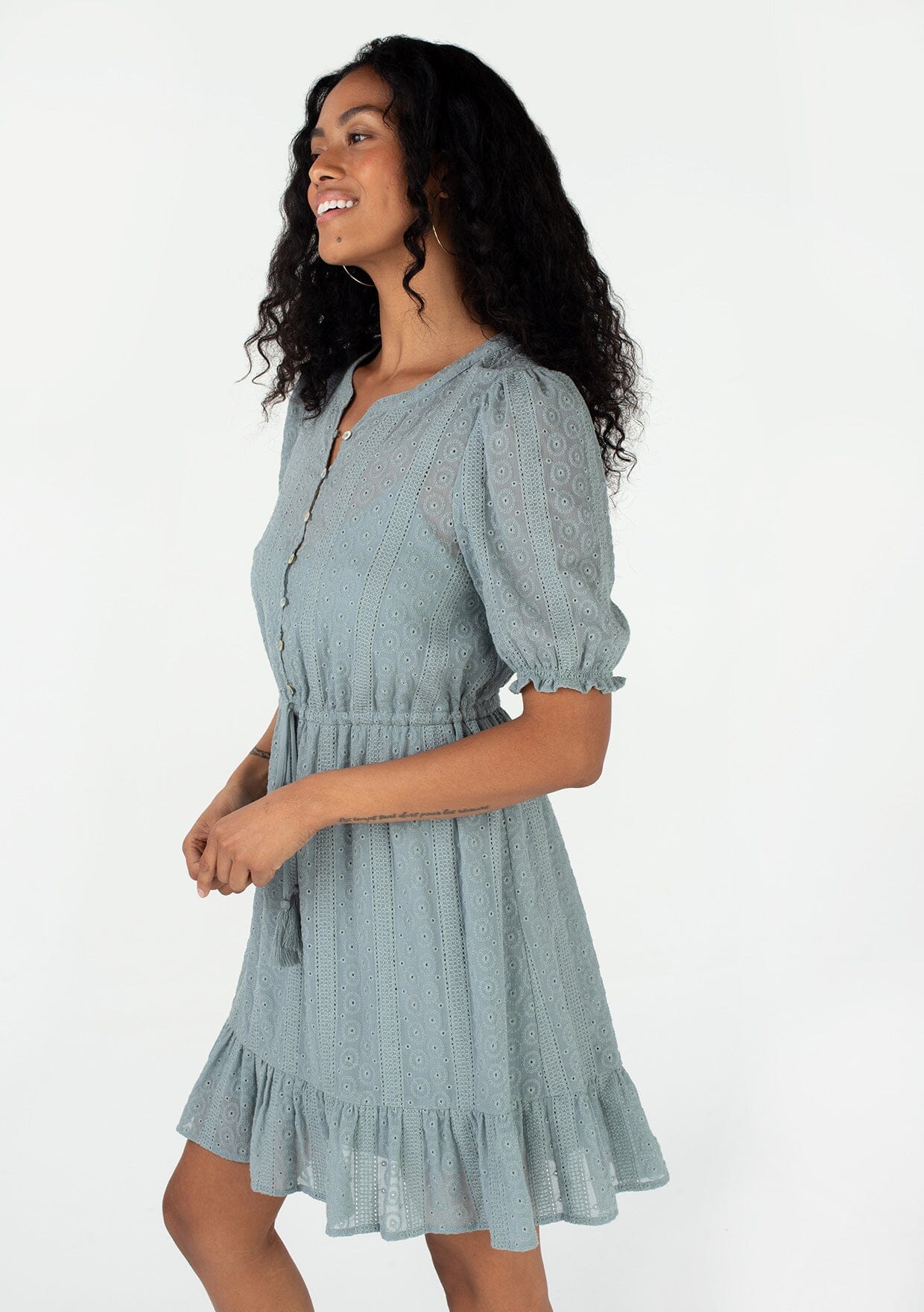 Lovestitch Annika Eyelet Mini Dress
