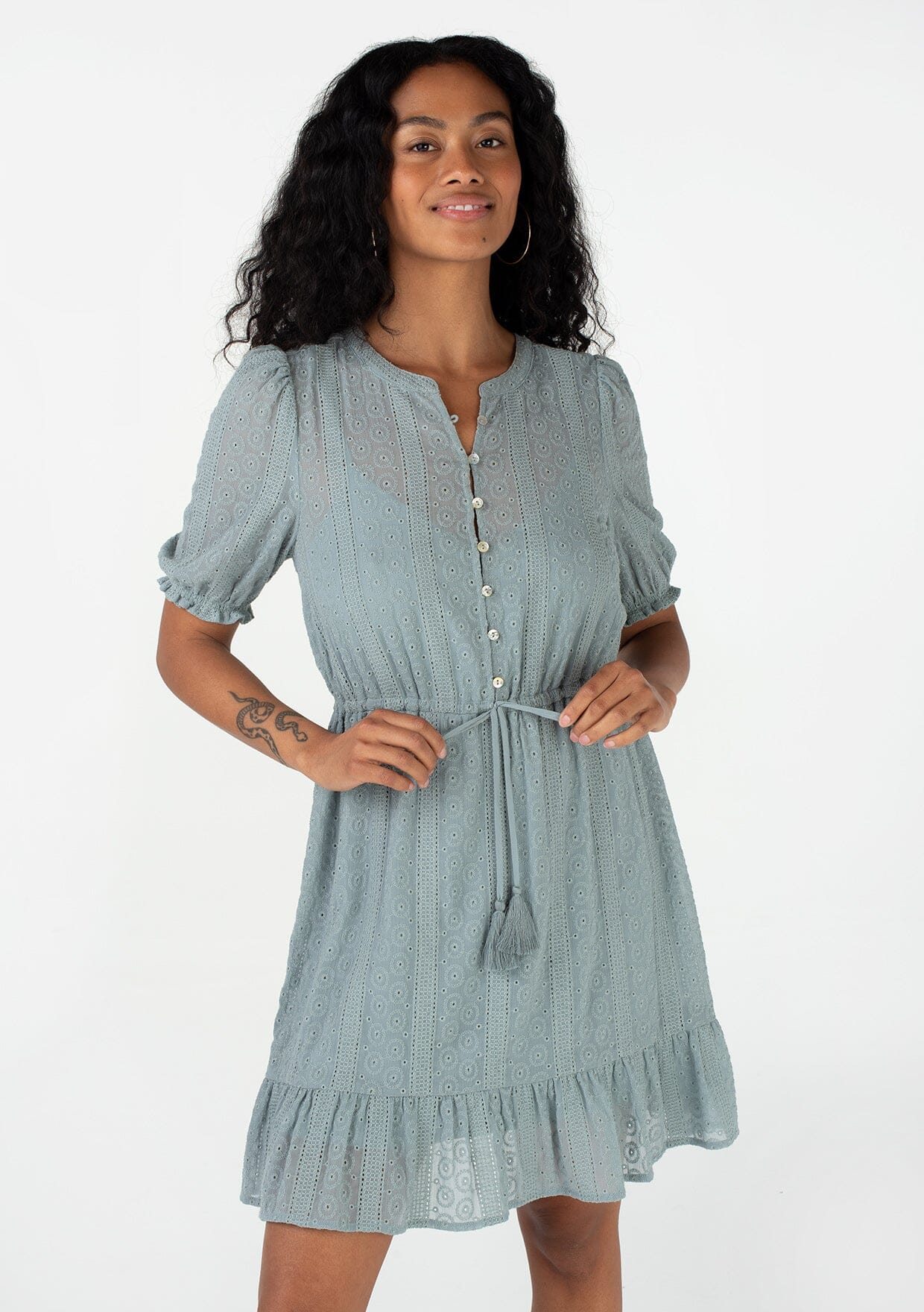Lovestitch Annika Eyelet Mini Dress