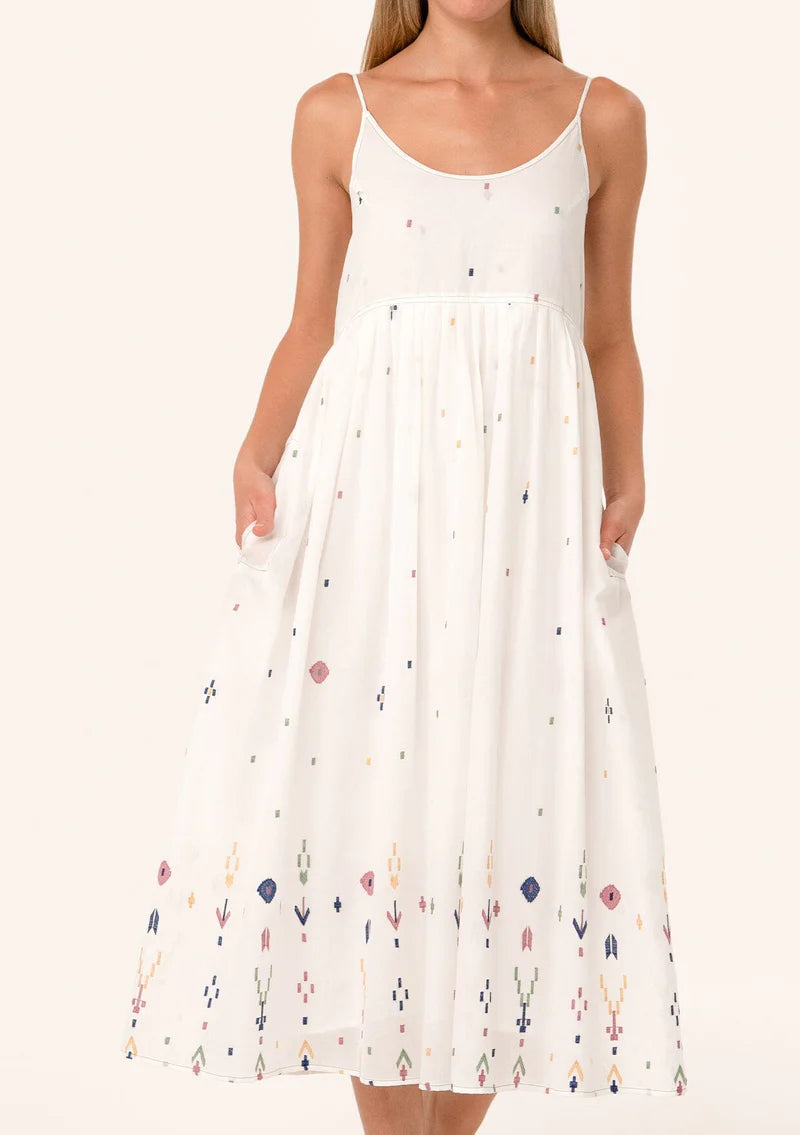Lovestitch Paloma Embroidered Midi Dress