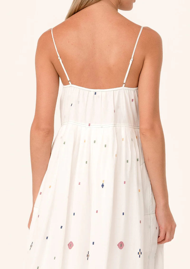 Lovestitch Paloma Embroidered Midi Dress