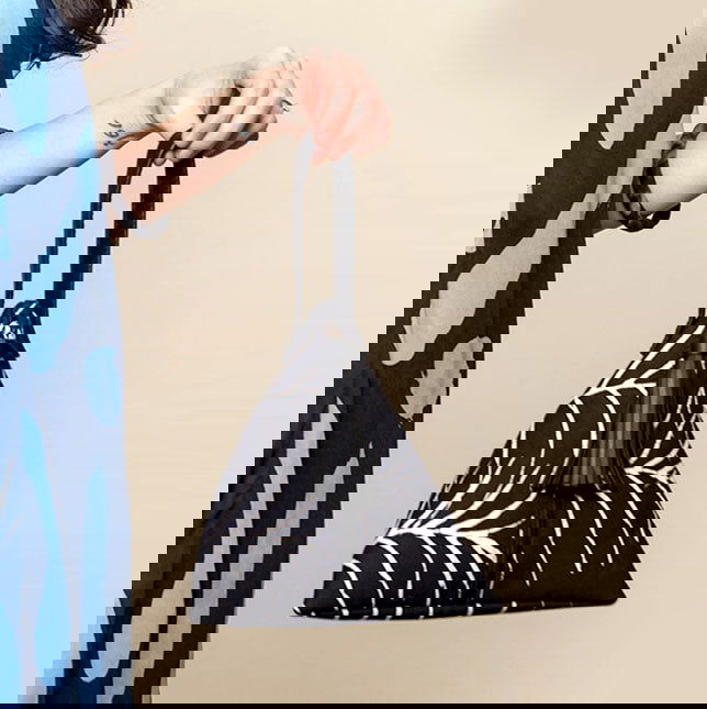 Batik Boutique Ketupat Bag - Black Fern