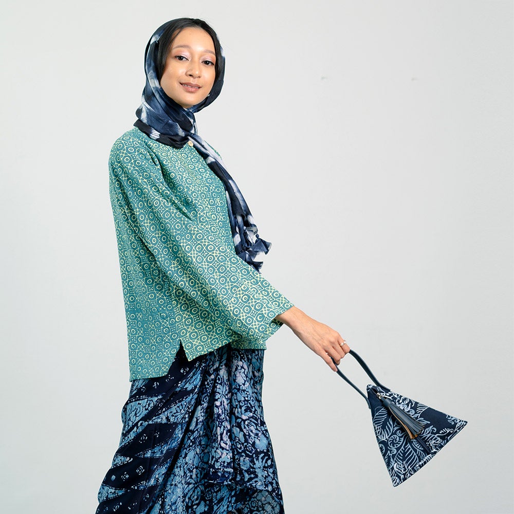 Batik Boutique Ketupat Bag - Nautical Fern