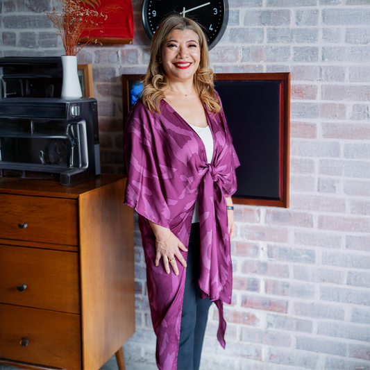 Batik Boutique Kimono - Plum Rimba