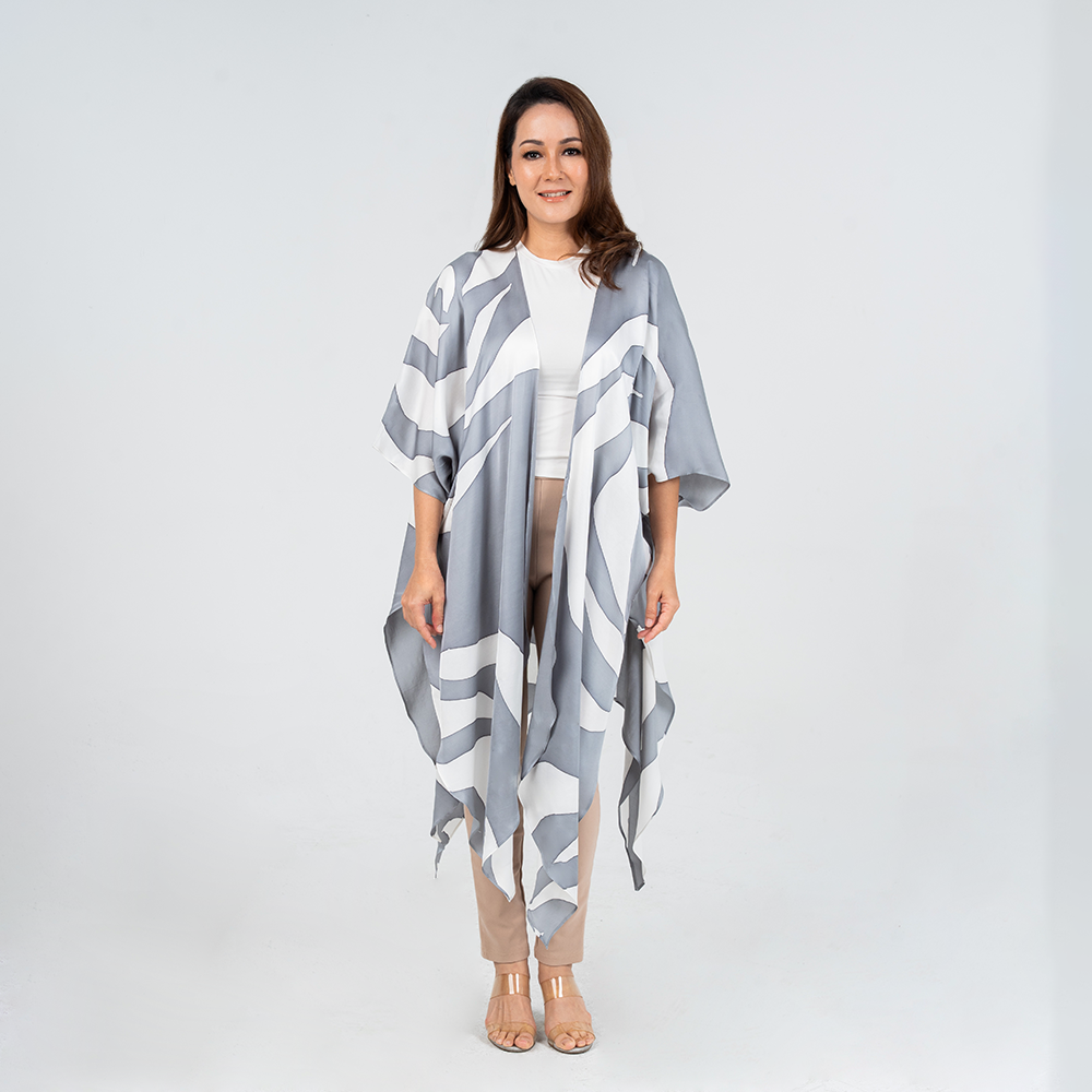 Batik Boutique Kimono - Silver Rose