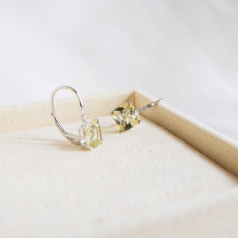 Lemon Quartz Sparkle Earrings
