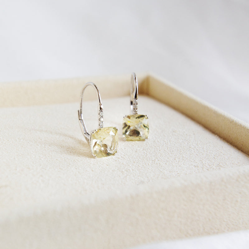 Lemon Quartz Sparkle Earrings