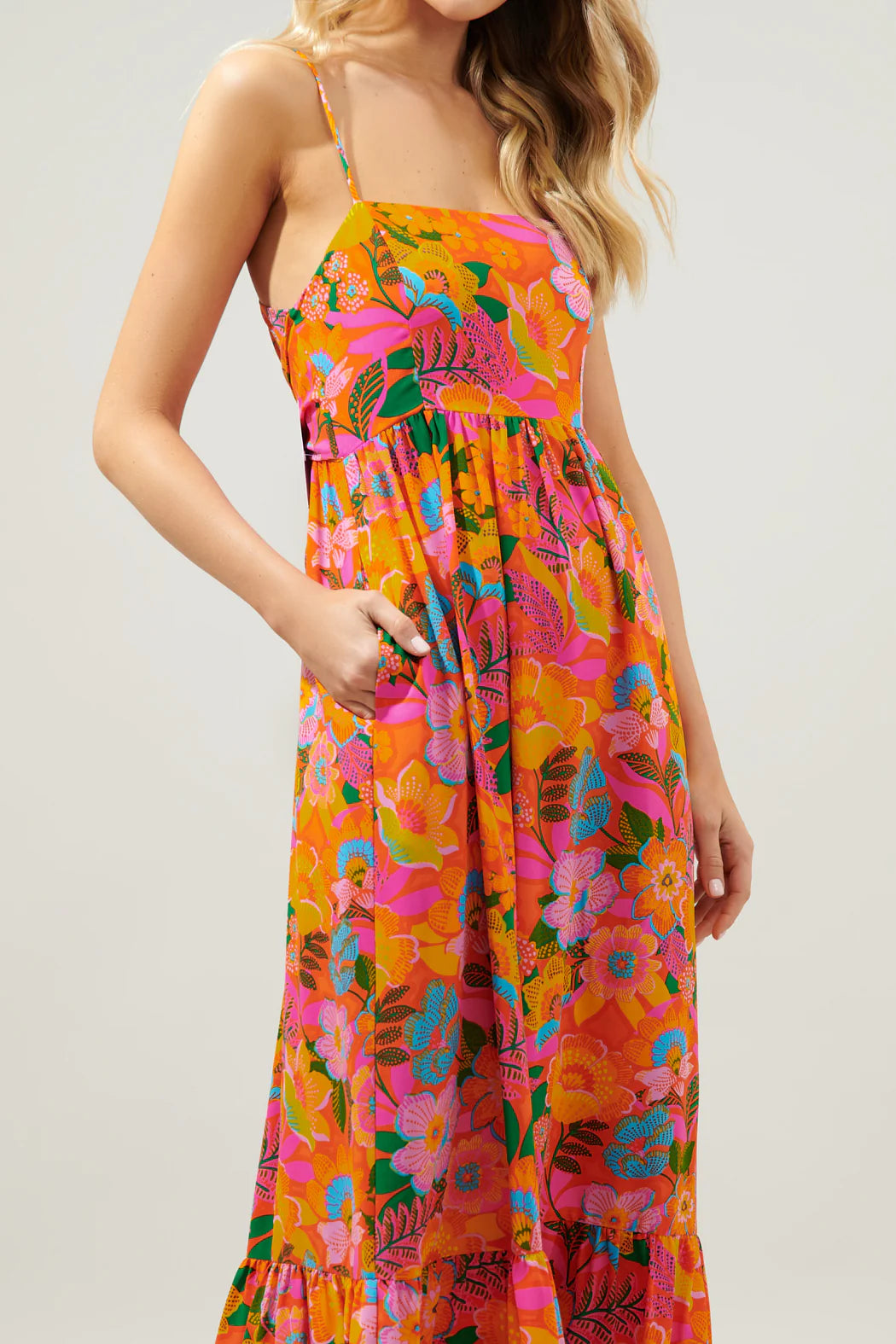 Sugarlips Idalia Tie Back Maxi Dress