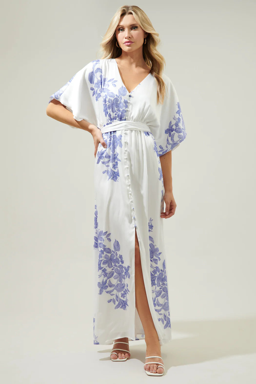 Sugarlips Berlin Floral Mielle Kimono Maxi Dress