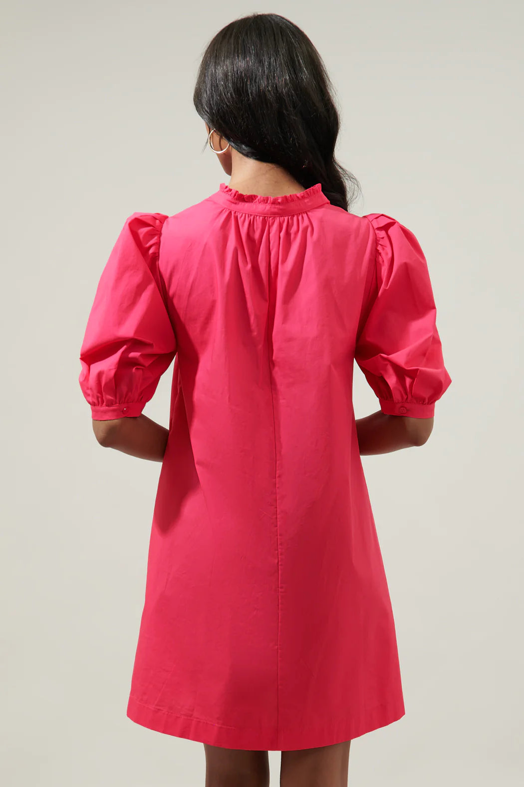 Sugarlips Julissa Split Neck Babydoll Dress