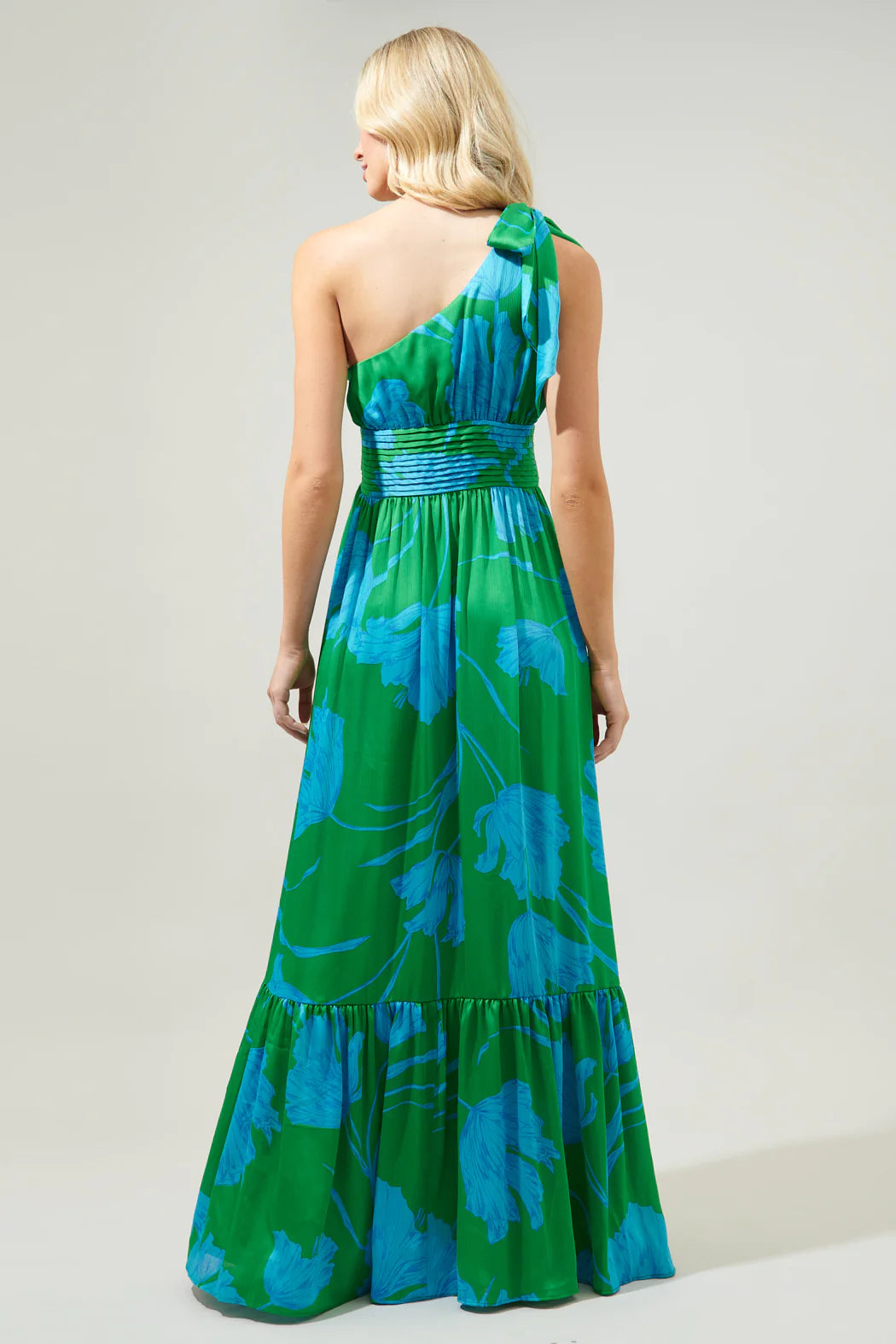 Sugarlips Seamoss Floral Bayou One Shoulder Maxi Dress