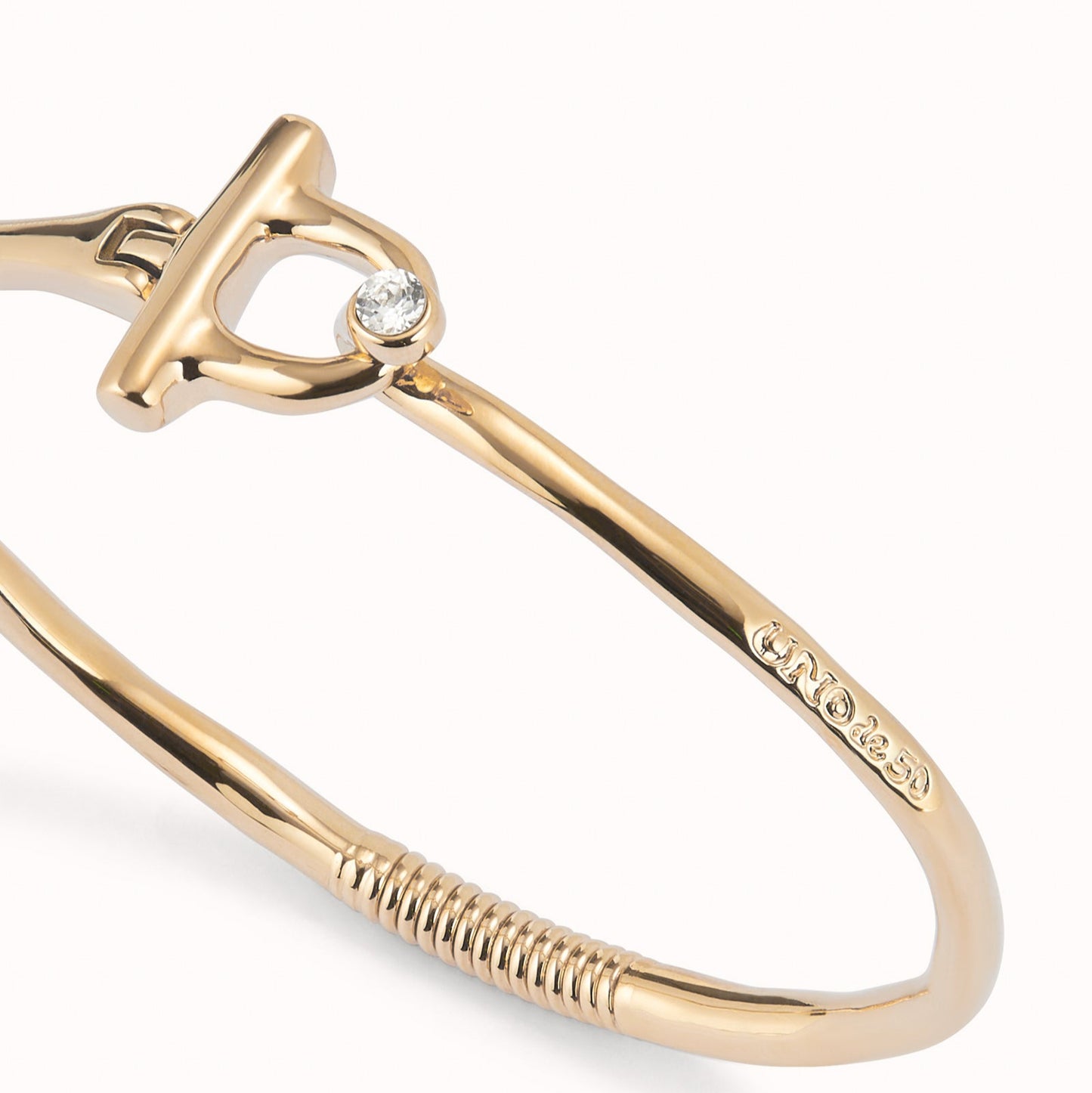 UNOde50 T Bangle with White Topaz
