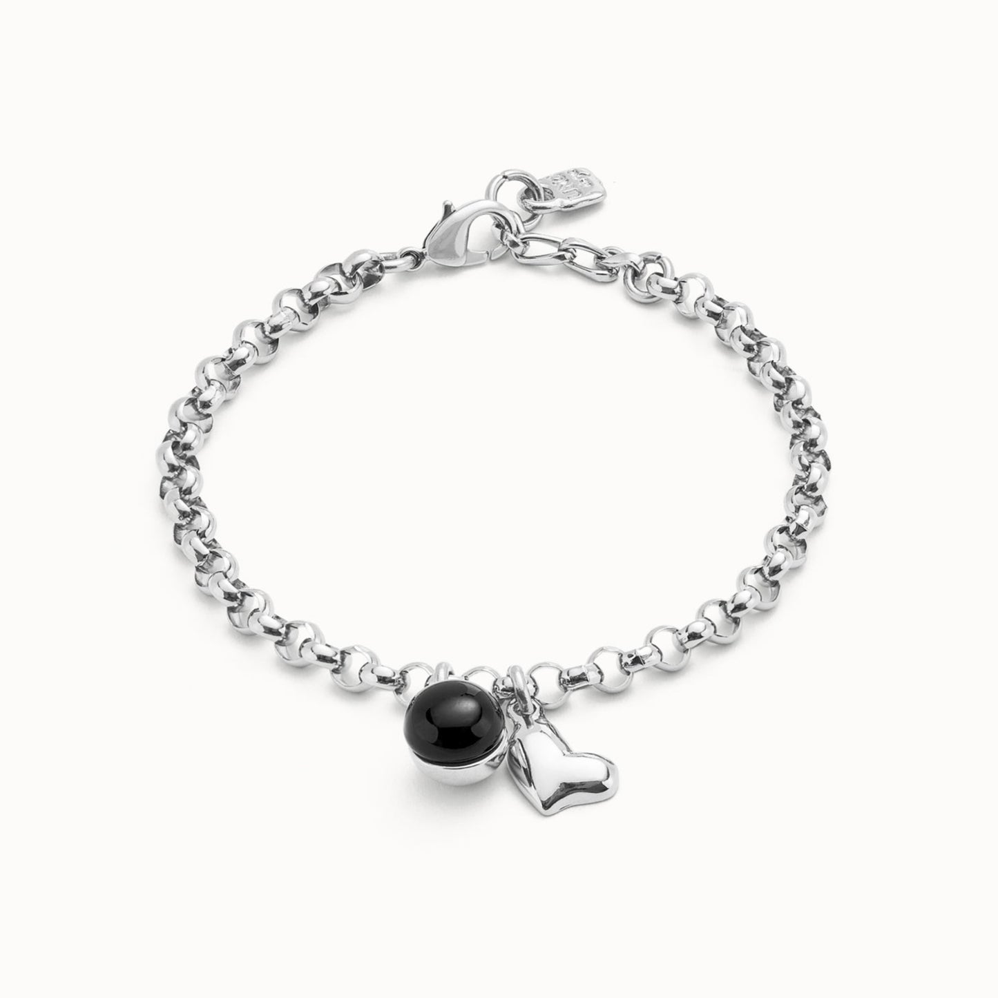 UNOde50 Heart & Black Ball Charm Bracelet