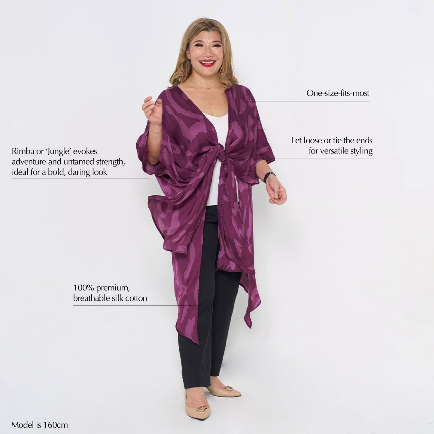 Batik Boutique Kimono - Plum Rimba