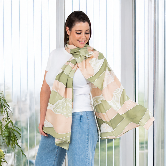 Batik Boutique Scarf - Moss Bukit