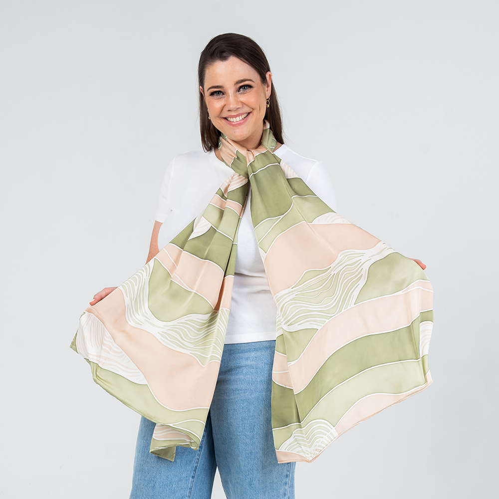 Batik Boutique Scarf - Moss Bukit