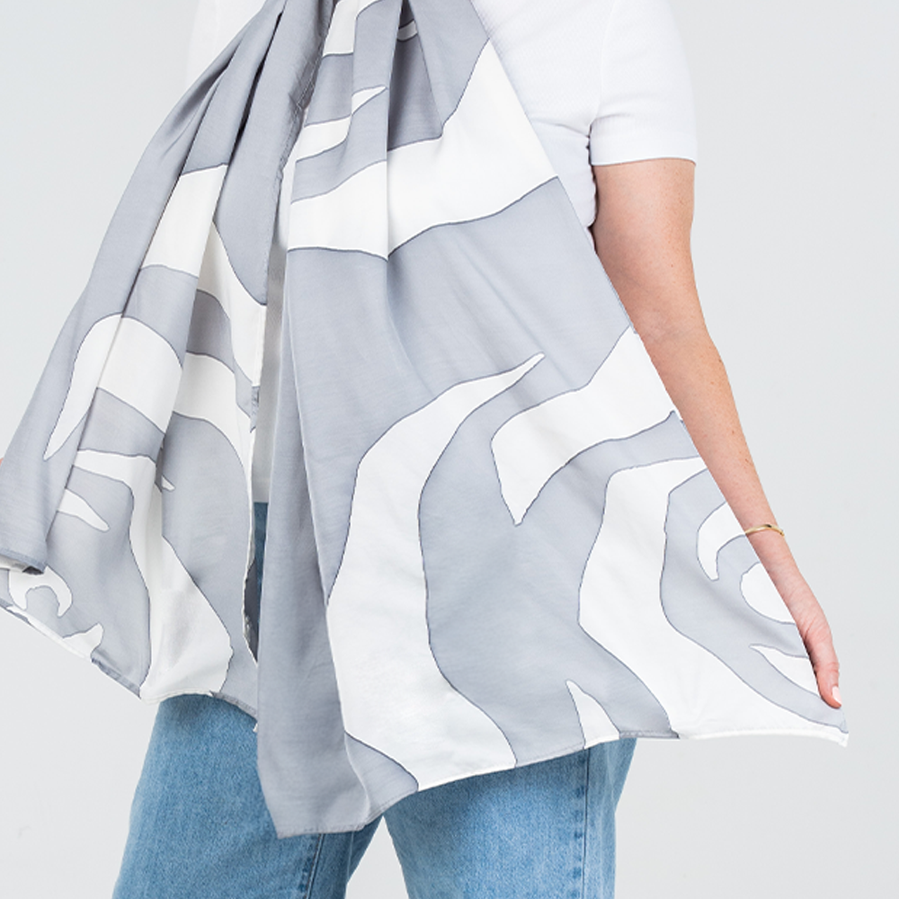 Batik Boutique Scarf - Silver Rose