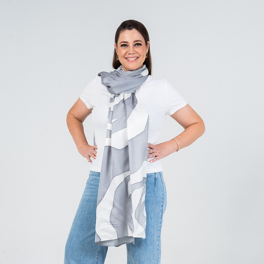 Batik Boutique Scarf - Silver Rose