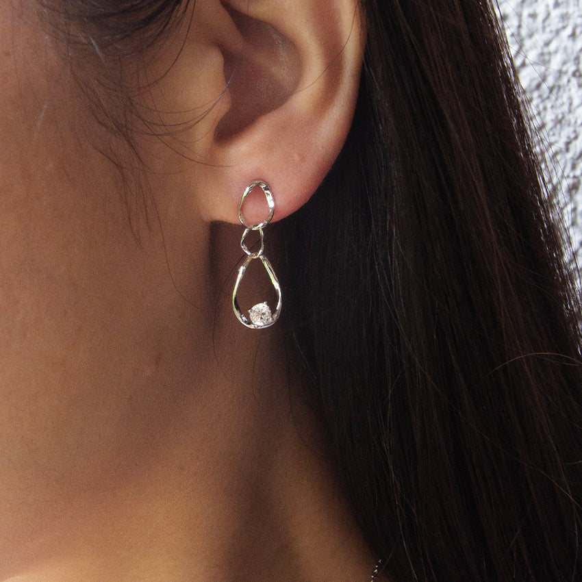 Triple Twist Drop Earrings