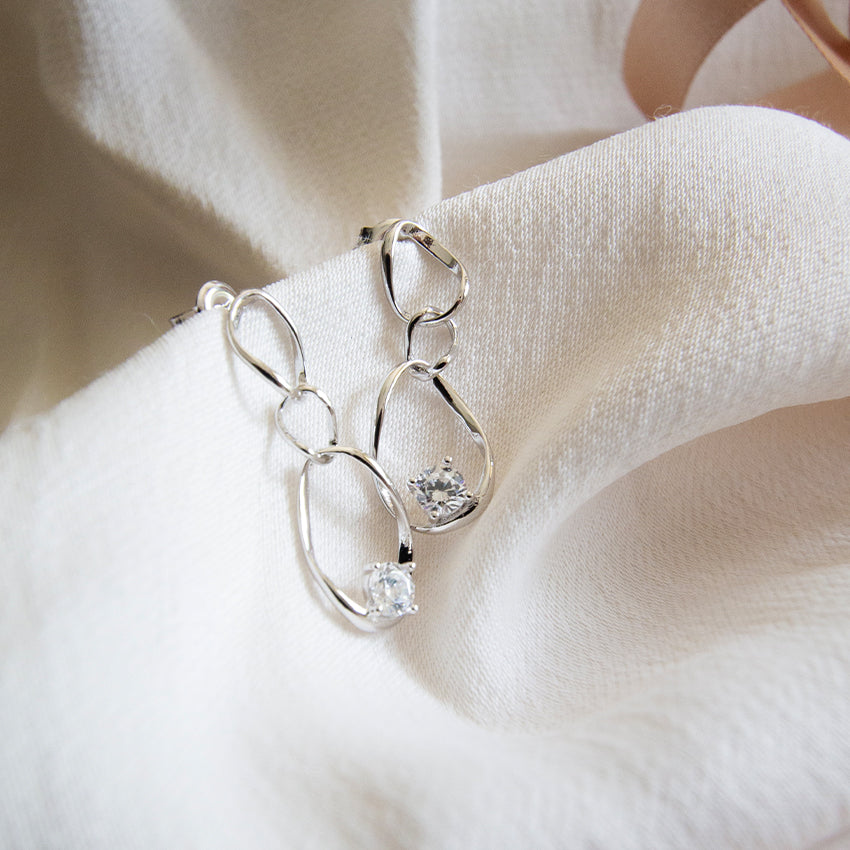 Triple Twist Drop Earrings