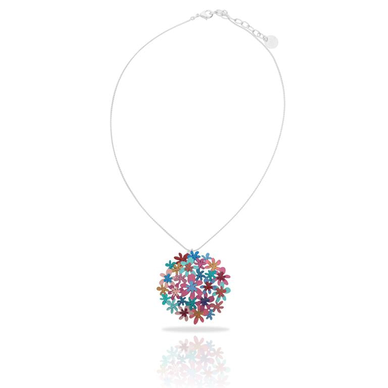 RAS Turquoise Bouquet Silver Short Necklace