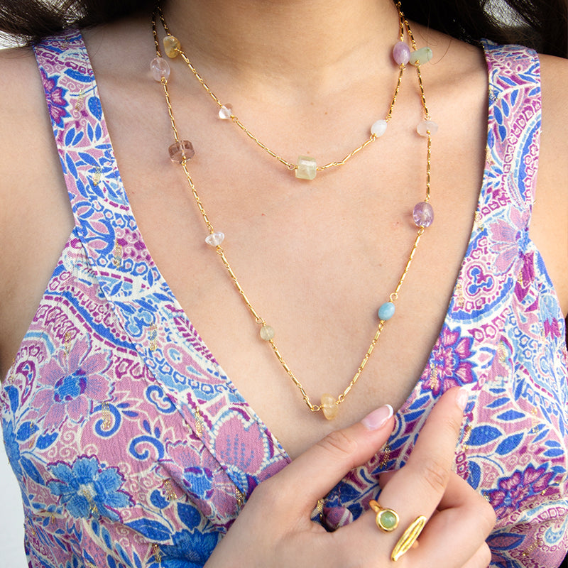Velatti XL Multi Gemstone Necklace
