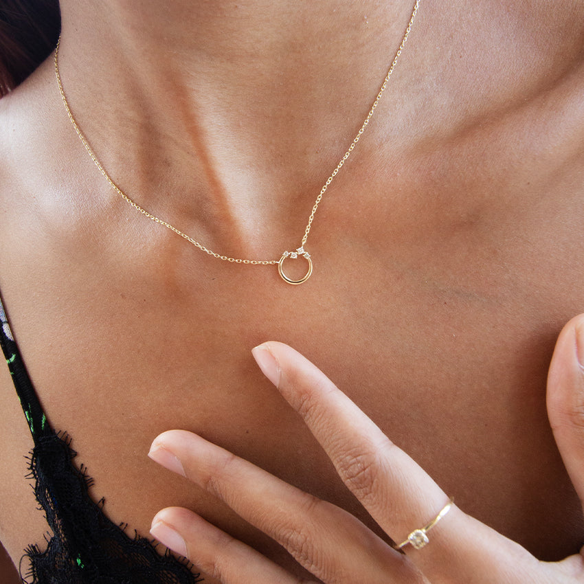 Astral Diamond 10k Gold Necklace
