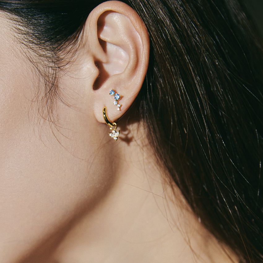 Hoops with Triple Petal Drop