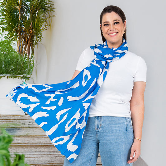 Batik Boutique Scarf - Blue Rimba