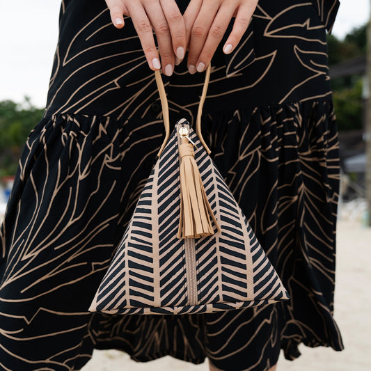 Batik Boutique Ketupat Bag - Black Banana Leaf