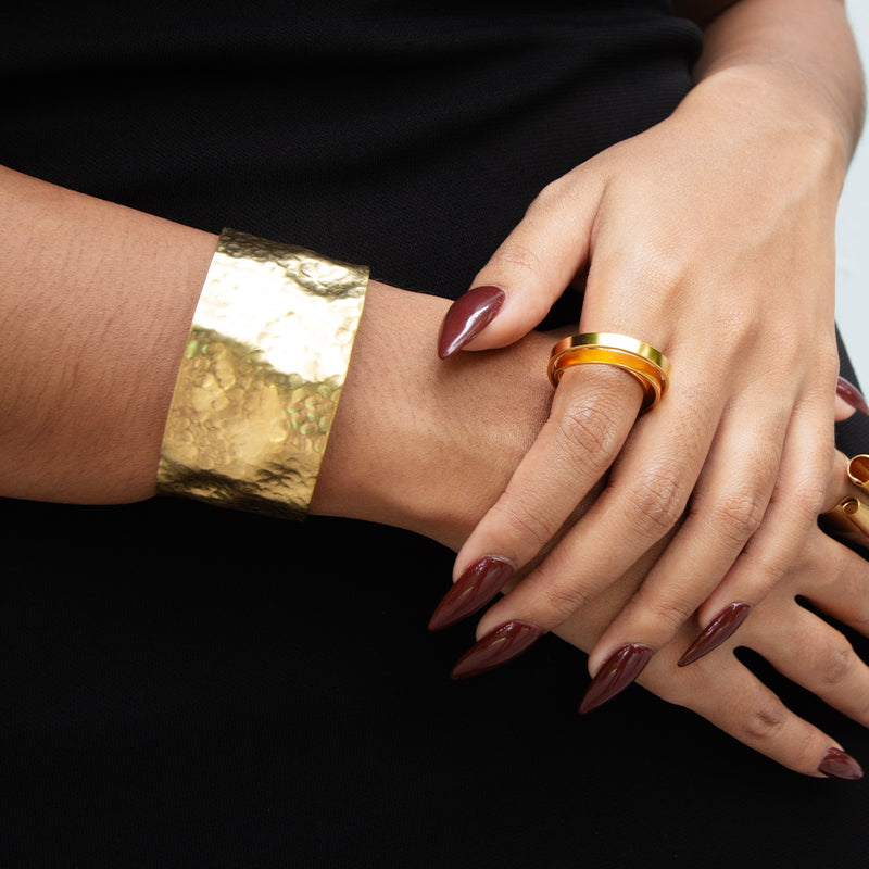 Beaten Gold Medium Cuff