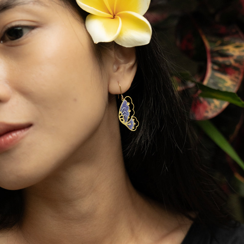 Batik Butterfly Earrings
