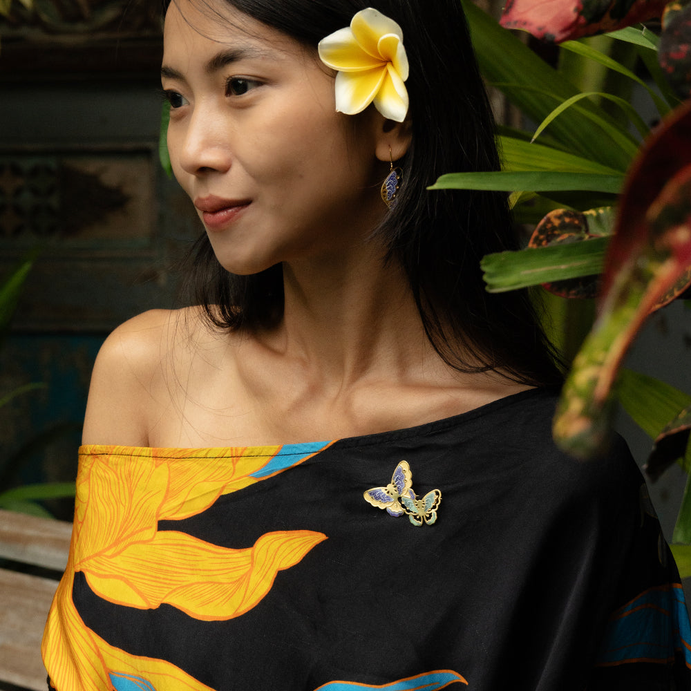Batik Butterfly Brooch
