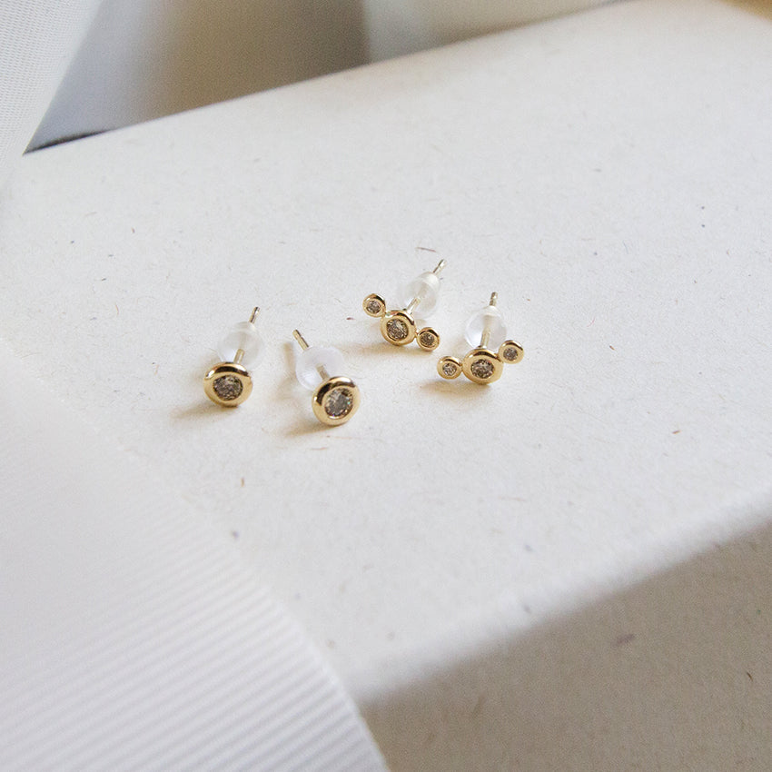 Stardust Diamond 10k Gold Studs