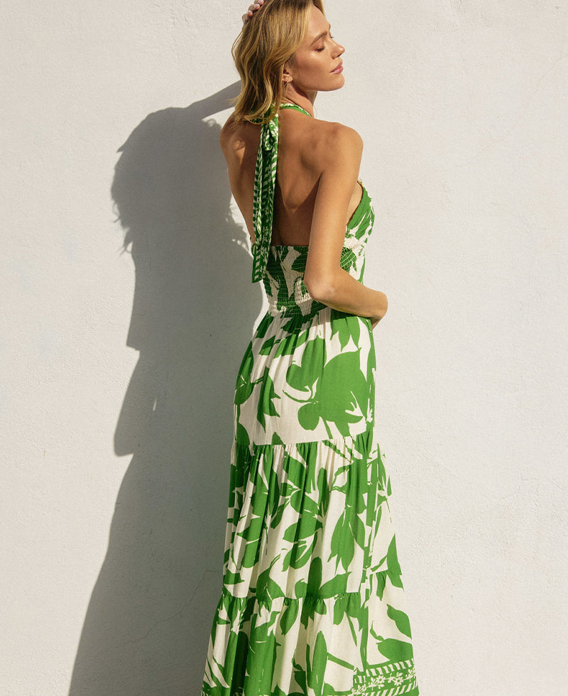Dress Forum Bali Summer Halter Tiered Dress