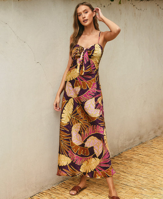 Dress Forum Tropic Royale Tie Front Maxi Dress