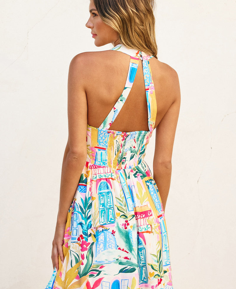 Dress Forum Long Summer Halter Neck Midi Dress