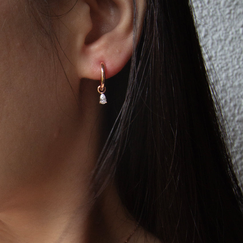 Teardrop Sparkle Hoops