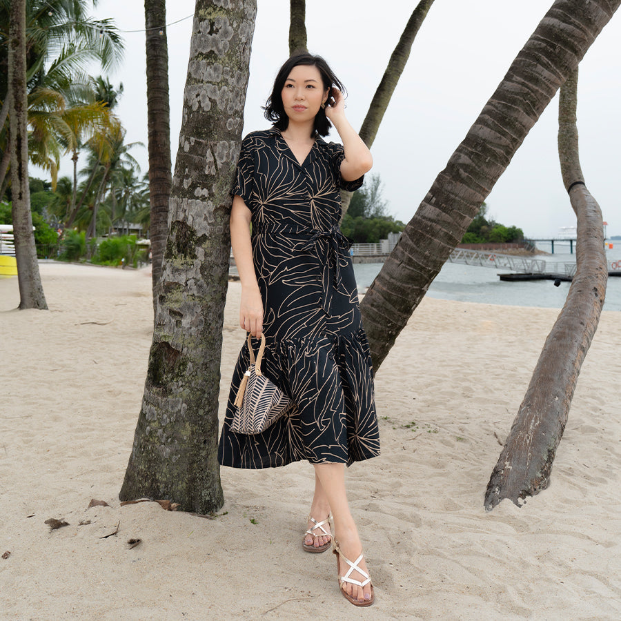 Batik Boutique Button Up Dress - Onyx Palma