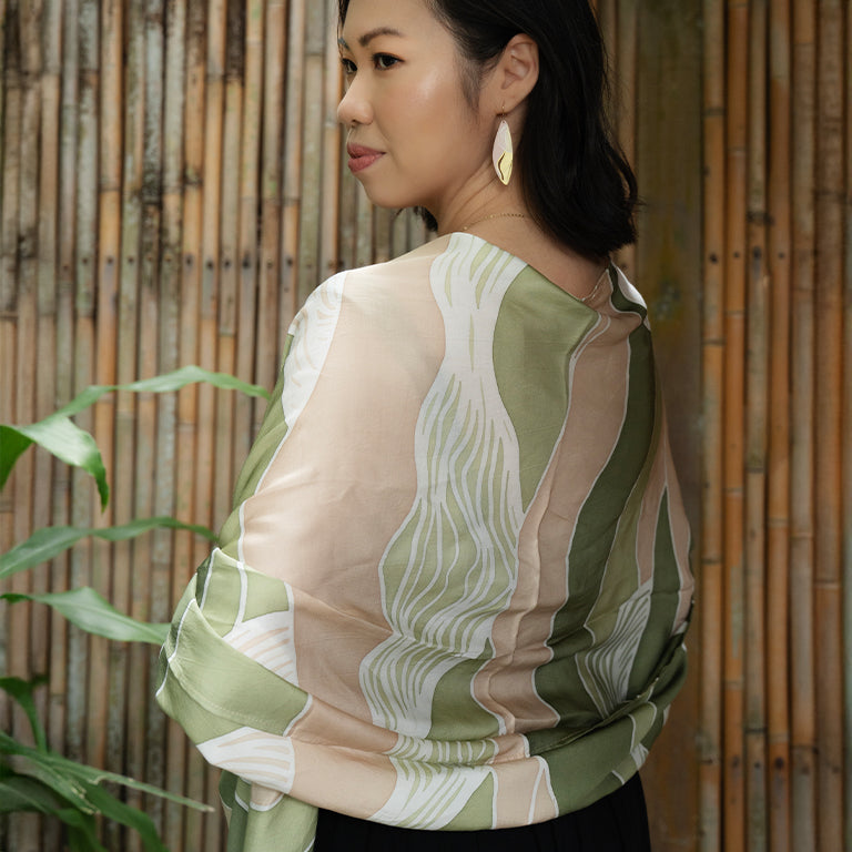 Batik Boutique Scarf - Moss Bukit