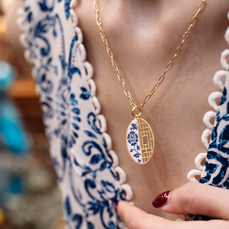 Half Moon Porcelain Necklace