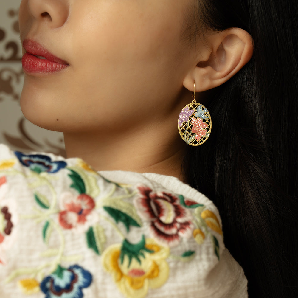 Peranakan Hook Earrings
