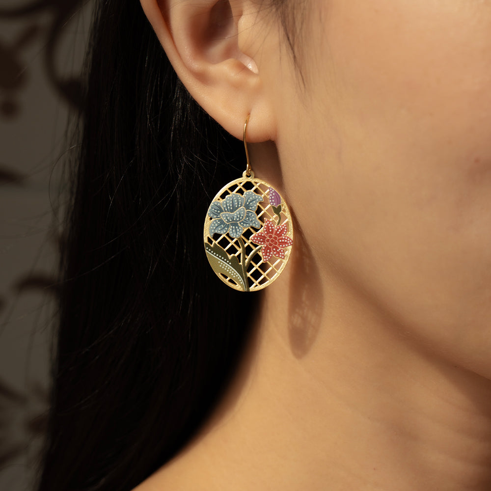 Peranakan Hook Earrings