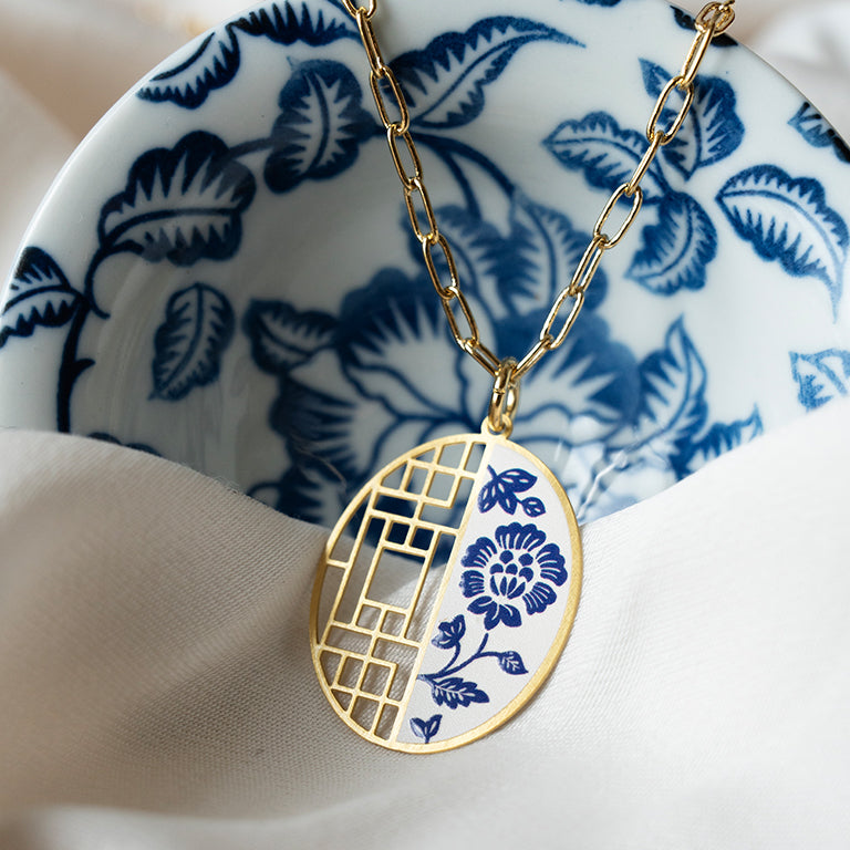 Half Moon Porcelain Necklace