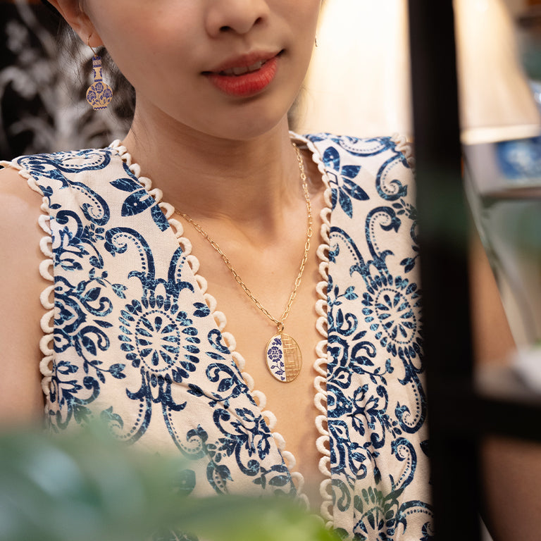 Half Moon Porcelain Necklace